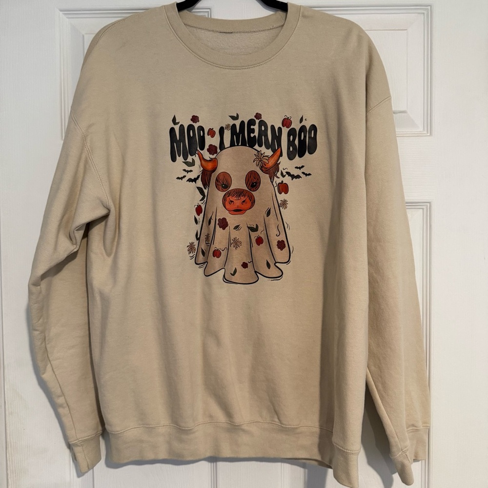 Cream Graphic Crewneck